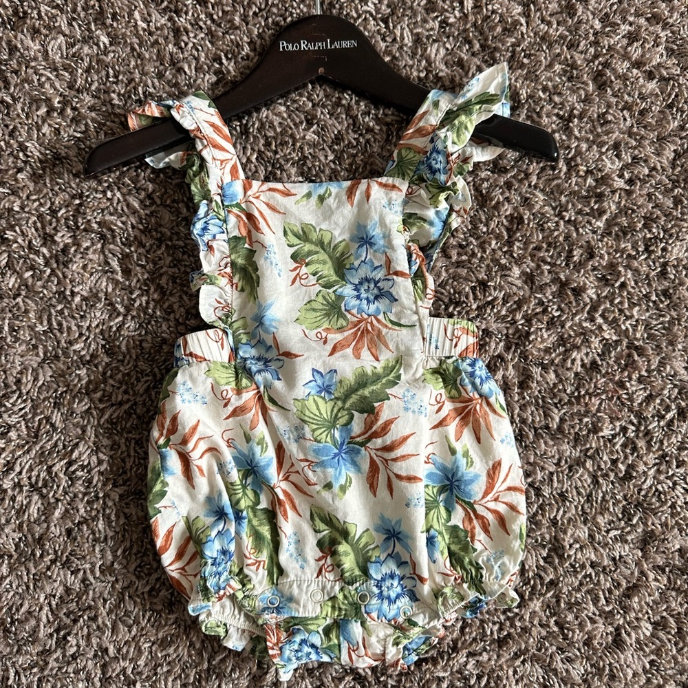 Janie and Jack Tropical Floral Kids Romper